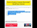 How to Create a Custom Shortcode in WordPress