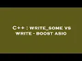 C write - some vs write