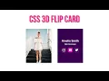 Easy CSS Flip Card Effect CSS 3D Card