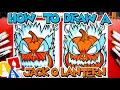 How To Draw A Scary Jack-O-Lantern