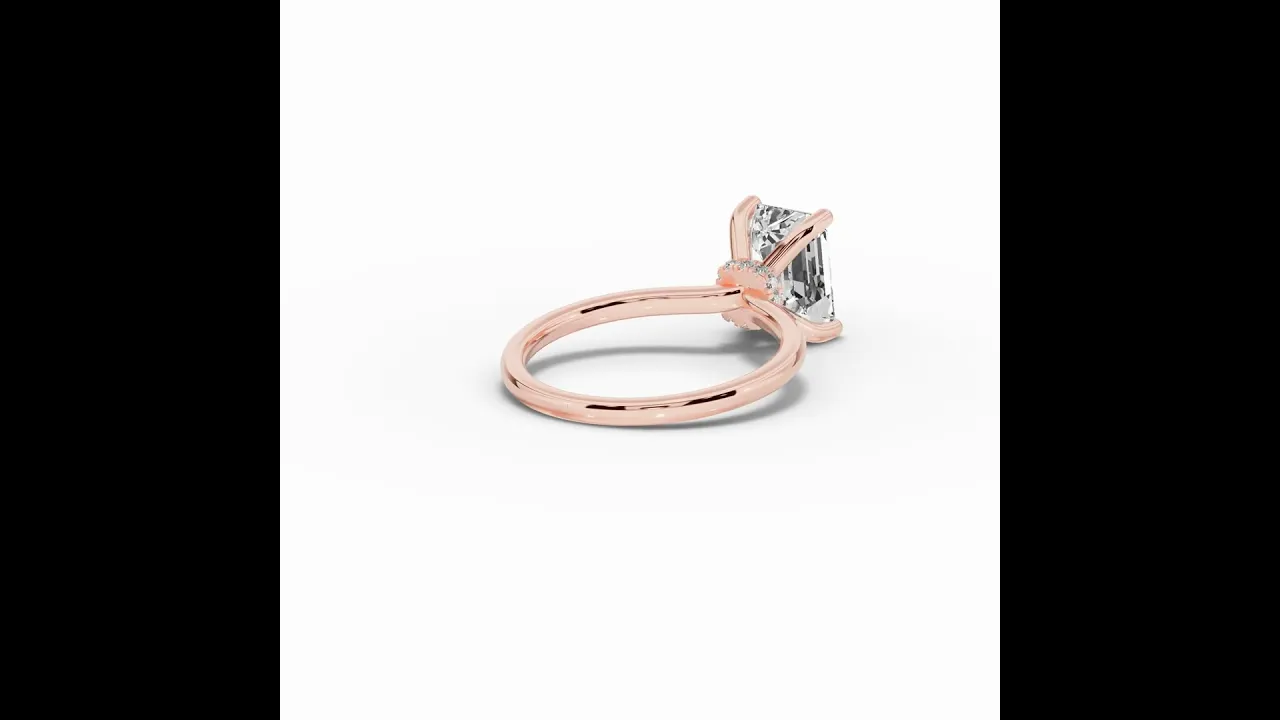 Emerald Cut Tiara Glow Solitaire