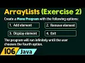 ArrayLists Exercise 2