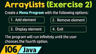 ArrayLists Exercise 2