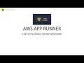 AWS App Runner Tutorial