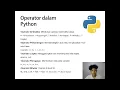 Pengenalan Python Tipe Data Operator dan Variabel