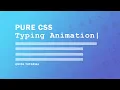 How to Create a Typing Text Effect with CSS Animation Quick Tutorial