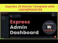 Express Admin Dashboard Node JS Express Dashboard