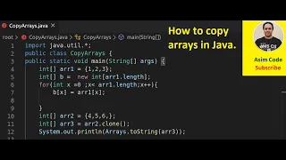 How to copy arrays in Java