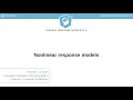 R Tutorial Nonlinear response models