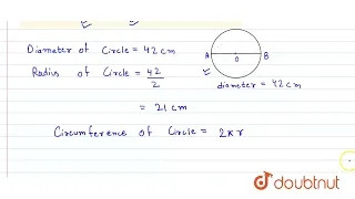 Find the circumference of a circle whose r ndiameter is 42 cm 7 MENSURATION-2 MATHS RD