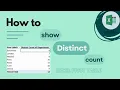 Excel Pivot Table How To Show DISTINCT Count