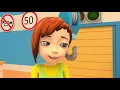 L’école des camions № 6. Véhicules de construction : pelleteuse. Dessin animé pour enfants.