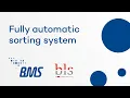 Fully automatic sorting system BLS labeling logistics services BMS Maschinenfabrik
