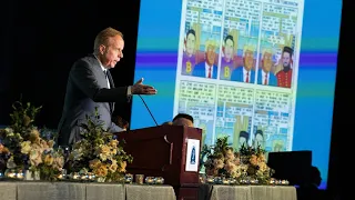 Tom Tomorrow Accepts Clifford K and James T Berryman Award