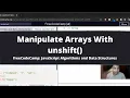 Manipulate Arrays With unshift Basic JavaScript freeCodeCamp tutorial