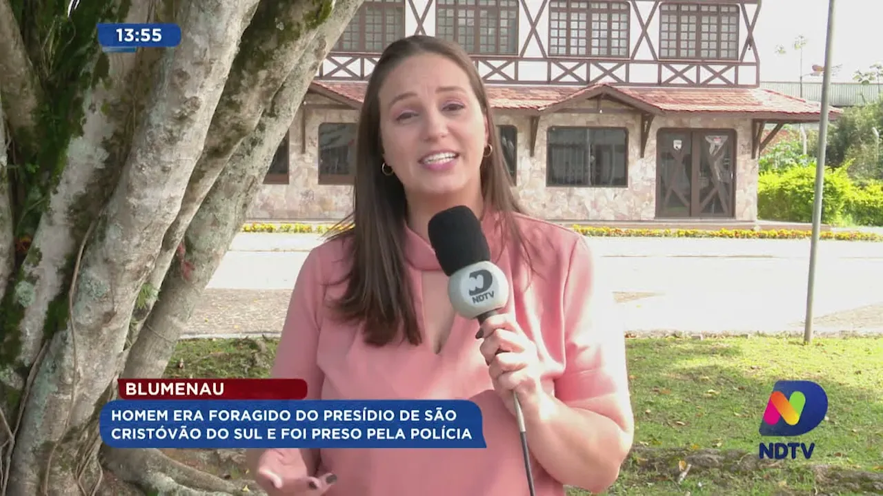 Blumenau: homem era foragido do presídio de São Cristóvão do Sul e foi preso pela polícia