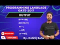 Programming Language GATE-2017 Problem Solution