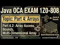 4 2 Array Access Bounds Multi-Dimensional Arrays Java OCA 1Z0-808