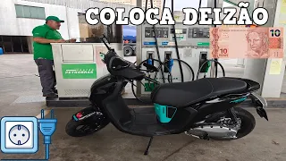 FUI NO POSTO DE GASOLINA ABASTECER UMA MOTO ELETRICA