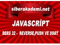 Javascript Dersleri 32 - Reverse Push ve Sort