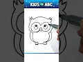 Owl Drawing Painting and Coloring for kids and toddlers Draw owl