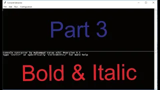 How to set bold or italic text in Python Console Extractor Part 3