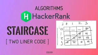 Staircase Two Liner Hackerrank Algorithms Solution