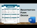 How to Create a Registration Form in Microsoft Word