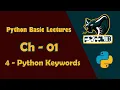 04 - Keywords in python