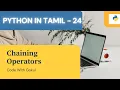 How to join Comparison Operators Python Crash Course in Tamil pt-24