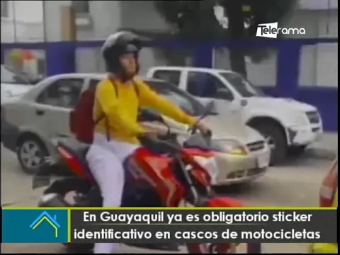 En Guayaquil ya es obligatorio sticker identificativo en cascos de motocicletas