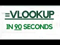 VLOOKUP in 90 seconds IGCSE GCSE ICT Excel Formula Tutorial 0417 0983 4IT1