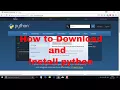 python tutorial for beginners 1 - how to download and install python 3 6 2 on windows 10 8 8 1
