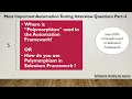 Automation Interview Questions and Answers Part 4 OOPs Concepts used in Automation Framework