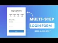 Multi-Step Login Form using HTML CSS JS