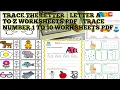 Trace letter A to Z Worksheets Trace number worksheets pdf