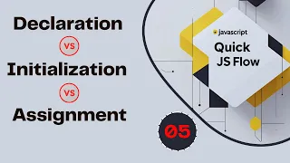 Declaration vs Initialization vs Assignment in JavaScript