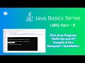 First Java Program Hello Ravens Notepad Java Basics Series JBS Part 6 Spunky Quark