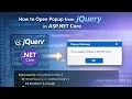 How to Open Popup using JavaScript jQuery in ASP NET Core Step-by-Step Tutorial