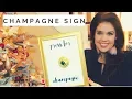 PRESS FOR CHAMPAGNE BAR CART DECOR New Years Decorations 2019 FREE PRINTABLE