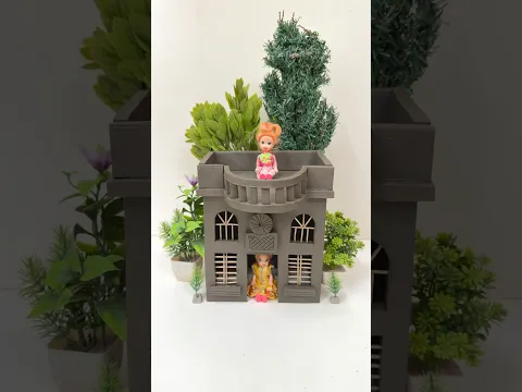 Beautiful miniature clay house 🏠|| #clayhouse #kids #mudhouse #shorts