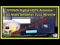 Lagu SYOSIN Digital HDTV Antenna 150 Miles Amplifier Signal Booster 4K 1080P UHF VHF FULL REVIEW
