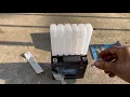 Prepping new motorcycle battery filling acid electrolyte agm glass mat kx500 electric start atv bike