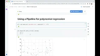 Using a Pipeline for polynomial regression