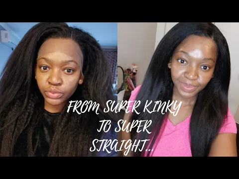 Download MP3 STRAIGHTENING MY KINKY STRAIGHT HAIR// FT ALIBABY HAIR//SOUTH AFRICAN YOUTUBER