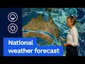National Weather Forecast Cloud band extending across Australia from west to east