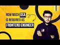 How much DSA is required as a Frontend Engineer Frontend Developer Interviews Javascript