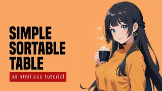 Sortable Table In HTML Javascript Order