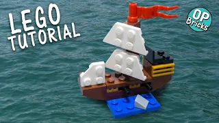 LEGO Polybag Segelschiff Nr. 11966 | einfache Anleitung Mini Segelschiff | LEGO Schiff Kogge bauen