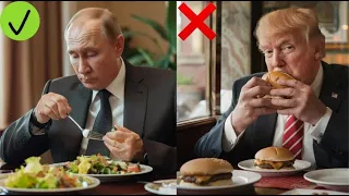 O que eles alimentam o presidente Putin e Trump? Menu Secreto dos Políticos Mundiais!